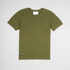 Bickford USA Everyday Tee in army green, flat lay front view, heavyweight USA-grown cotton.