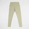 Bickford USA Athletic Leggings in cloud gray, high-waisted, flat lay front view.