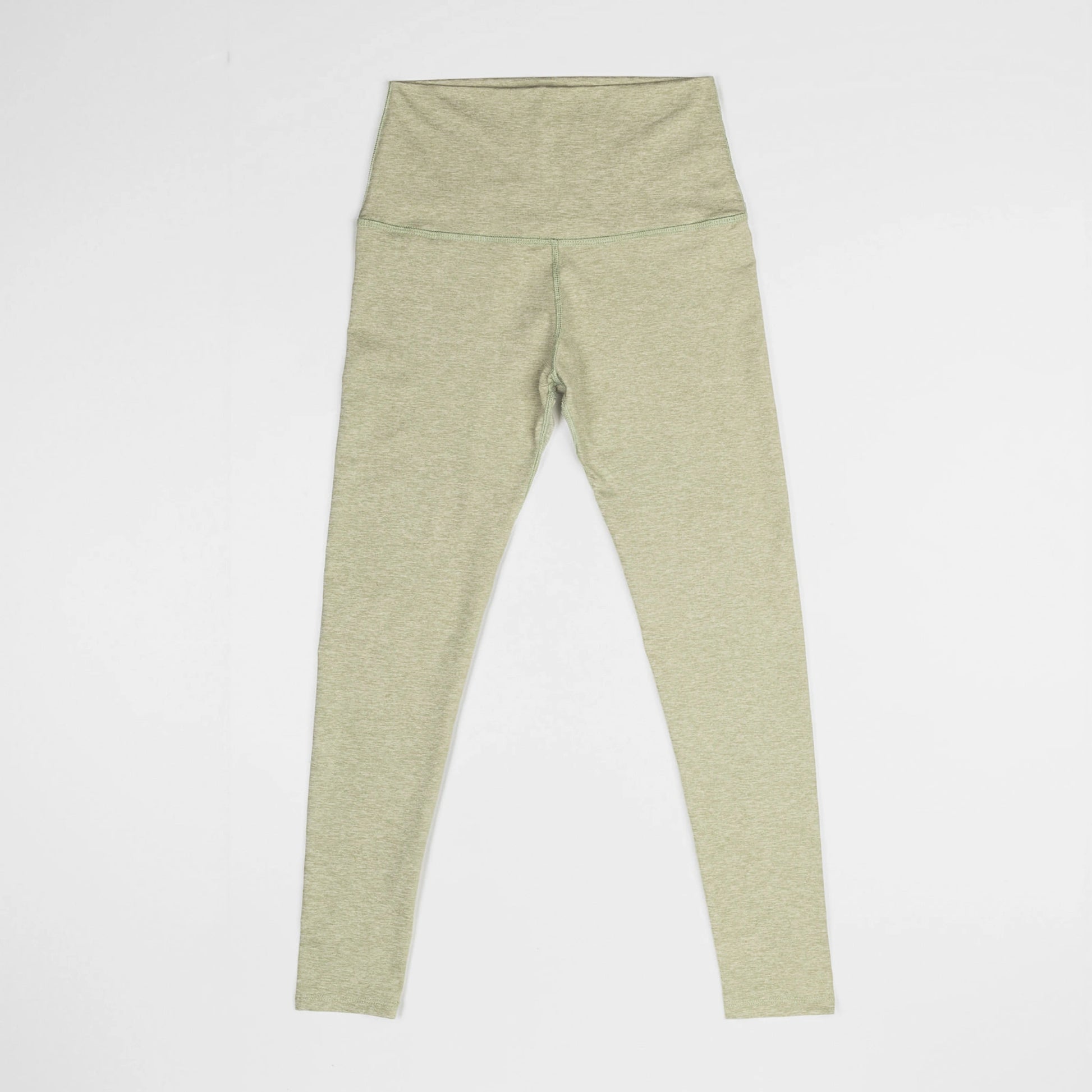Bickford USA Athletic Leggings in cloud gray, high-waisted, flat lay front view.