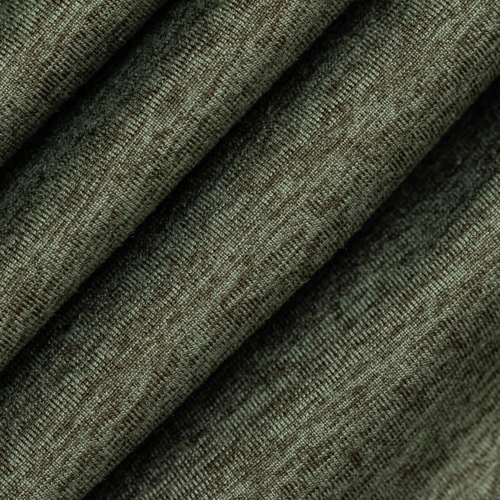 Close-up of the Bickford USA Athletic Leggings fabric in moss green, showing the heathered knit texture.