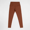 Bickford USA Athletic Leggings in rust, high-waisted, flat lay front view.