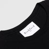 Close-up of Bickford USA woven neck label on Black Everyday Long Sleeve Tee
