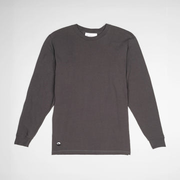 Bickford Everyday Long Sleeve Tee in Dark Gray, flat lay front view