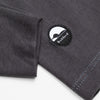 Detail of cuff and Bickford logo patch on Dark Gray Everyday Long Sleeve Tee