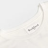 Close-up of Bickford USA woven neck label on Natural White Everyday Long Sleeve Tee