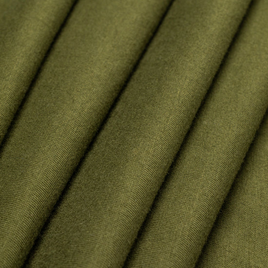 Cotton fabric texture detail of Bickford Everyday Tee in Army Green