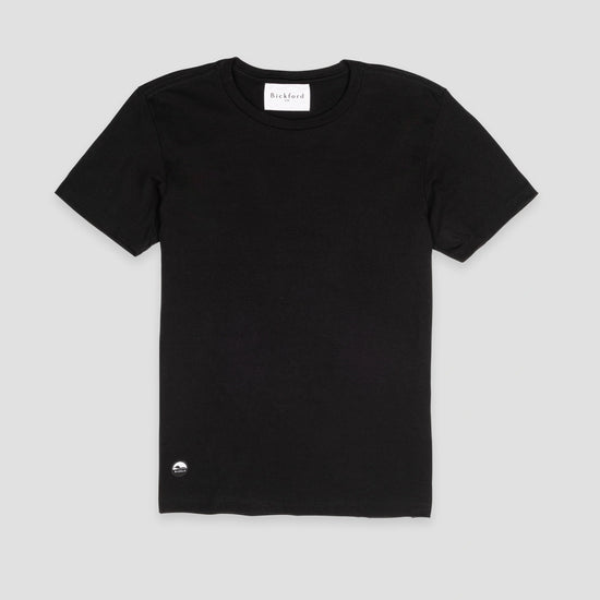 Bickford Everyday Tee in Black, flat lay front view