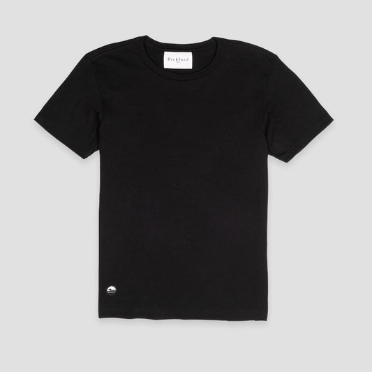 Bickford Everyday Tee in Black, flat lay front view