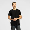 Man wearing Bickford Everyday Tee in Black with jeans