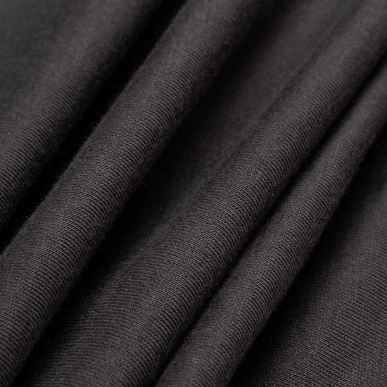 Cotton fabric texture detail of Bickford Everyday Tee in Dark Gray