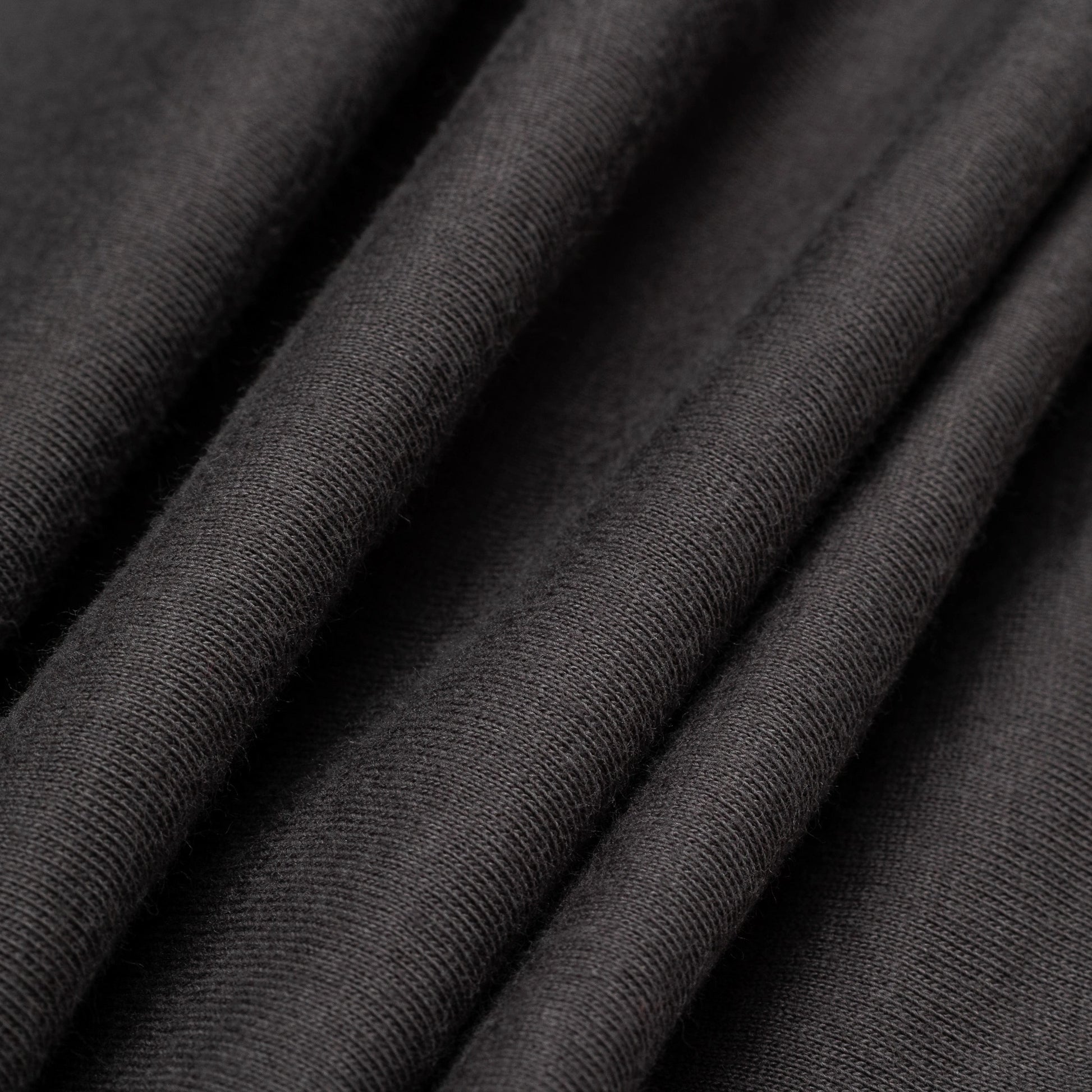 Cotton fabric texture detail of Bickford Everyday Tee in Dark Gray