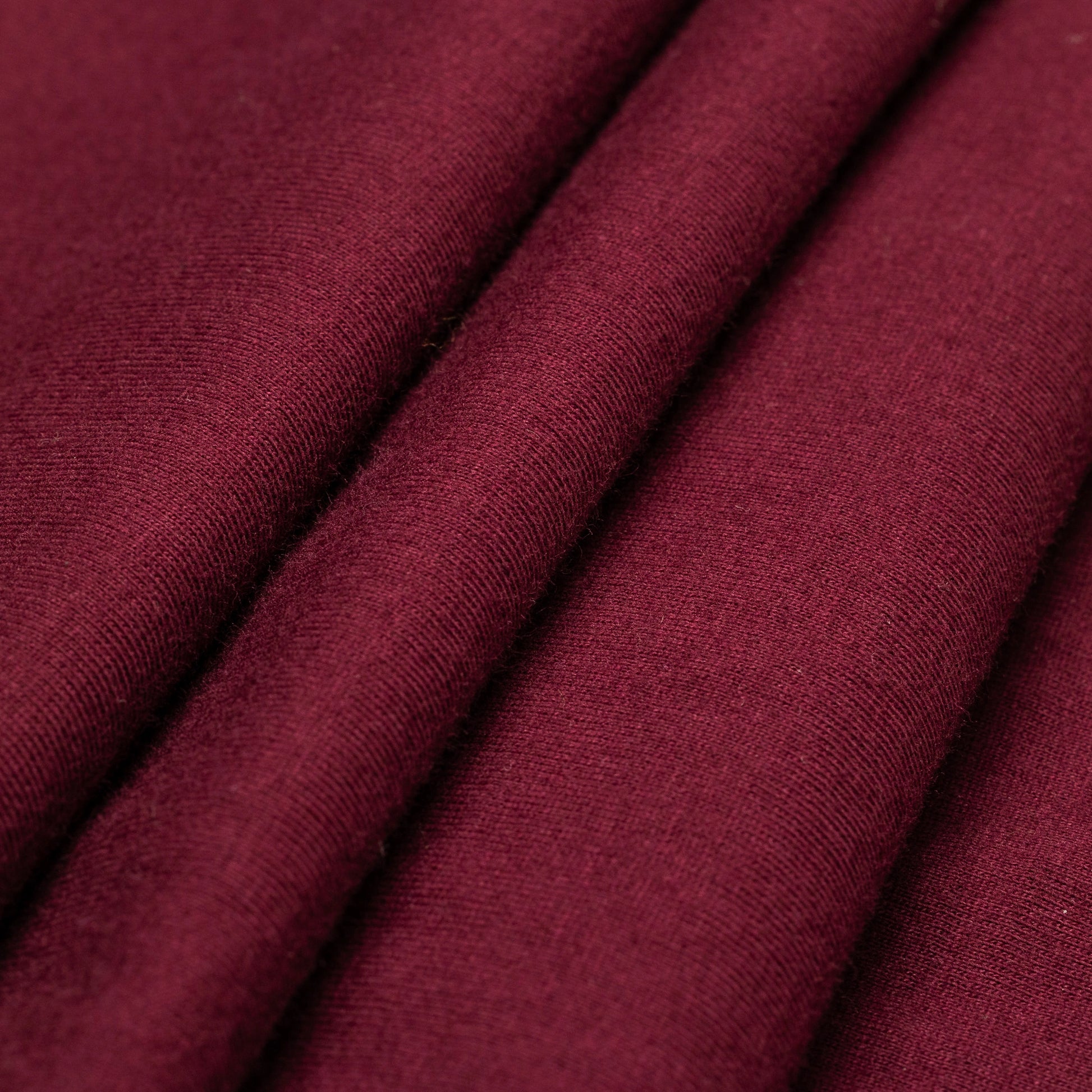 Cotton fabric texture detail of Bickford Everyday Tee in Maroon