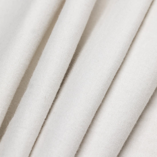 Cotton fabric texture detail of Bickford Everyday Tee in Natural White