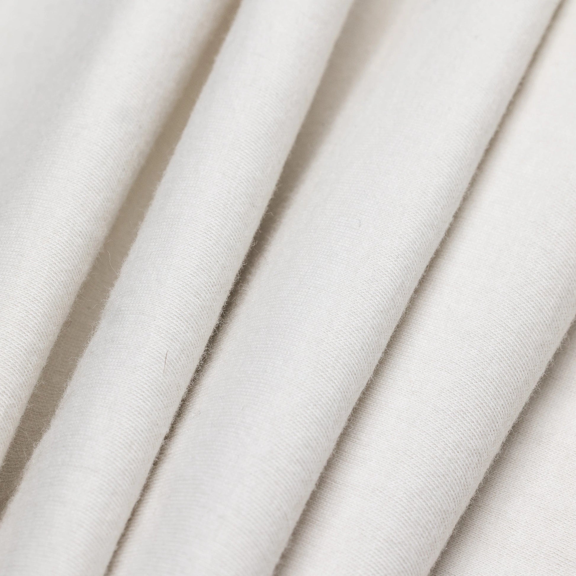 Cotton fabric texture detail of Bickford Everyday Tee in Natural White