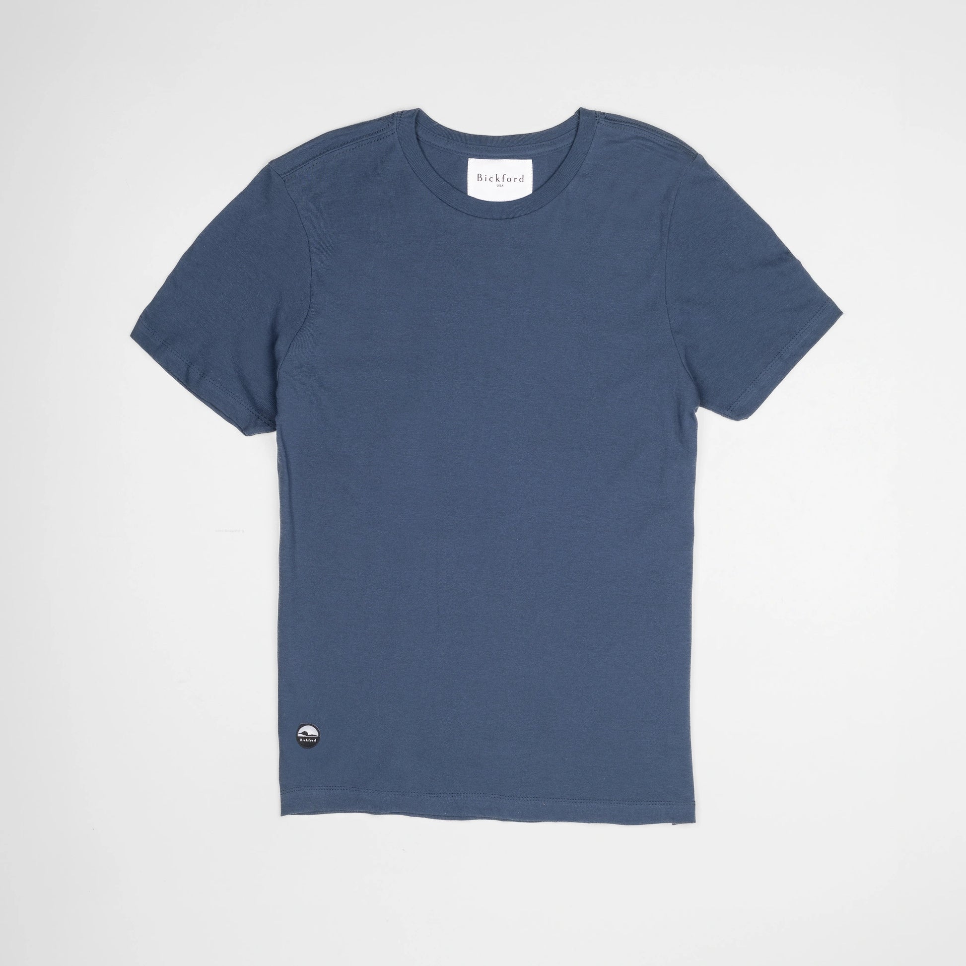 Bickford Everyday Tee in Navy, flat lay front view