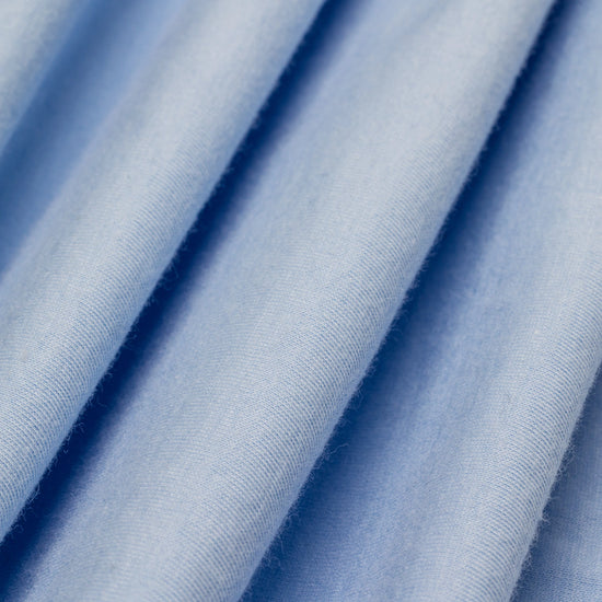 Cotton fabric texture detail of Bickford Everyday Tee in Sky Blue