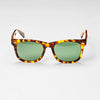 Bickford USA Timberline Full-Frame Sunglasses in tortoise, front view, with green lenses.